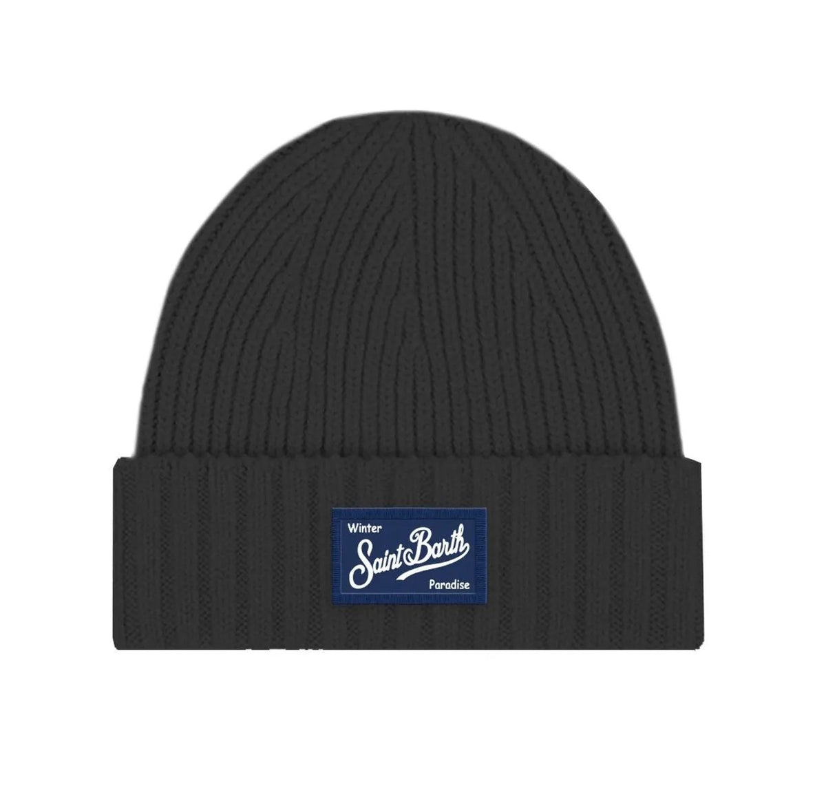Berretto MC2 Saint Barth Sheldon in lana - vista frontale, colore Nero (00068M)