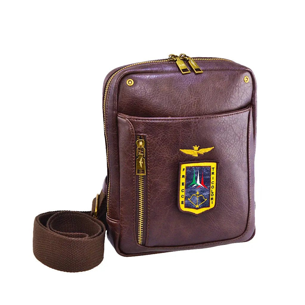 Borsa a tracolla cross body Aeronautica Militare AM471 Pilot Testa di Moro - Vista frontale