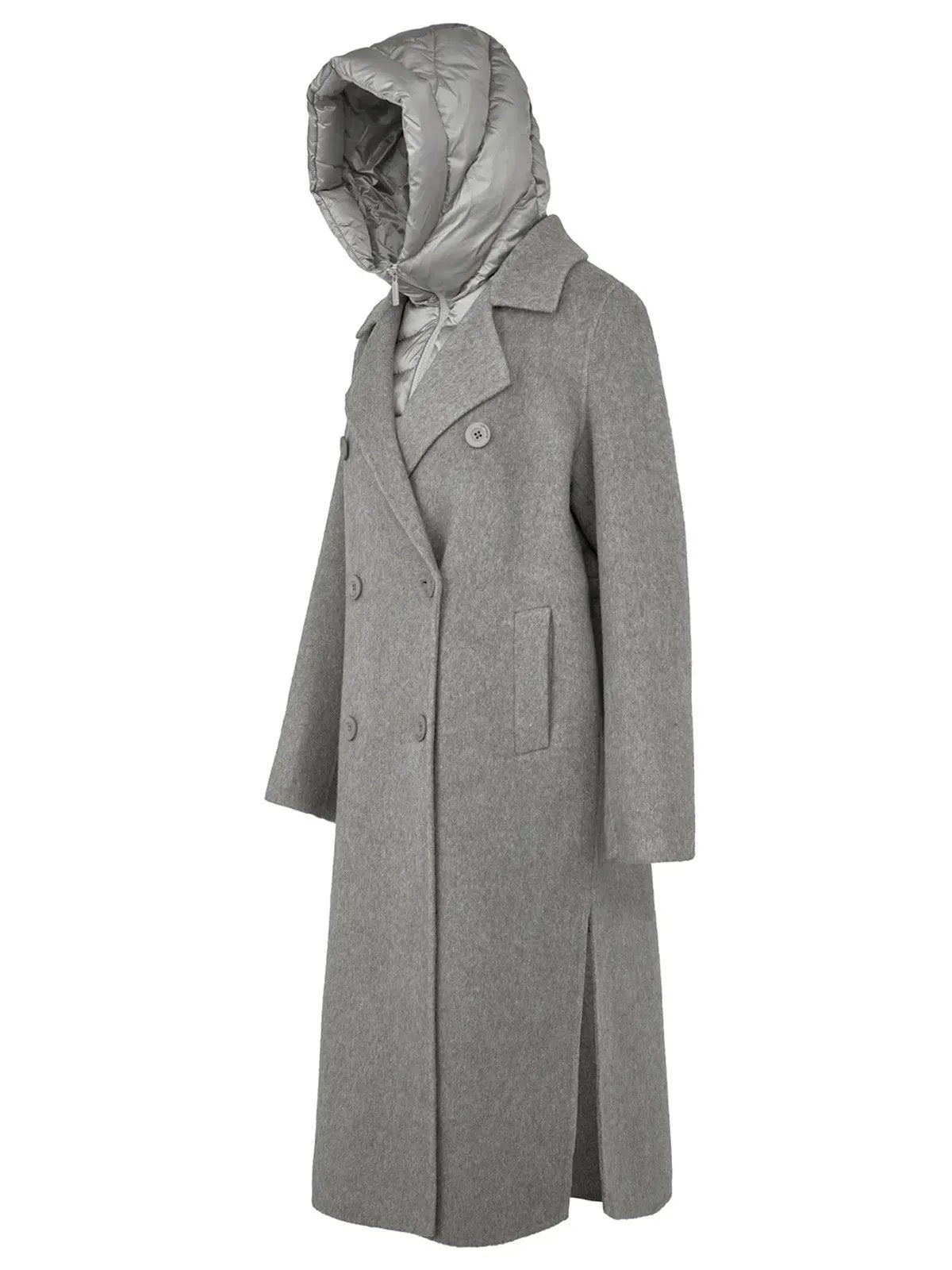 BOMBOOGIE CW9147TWLA6 Copenaghen Coat Ash Grey - Davantino e cappuccio