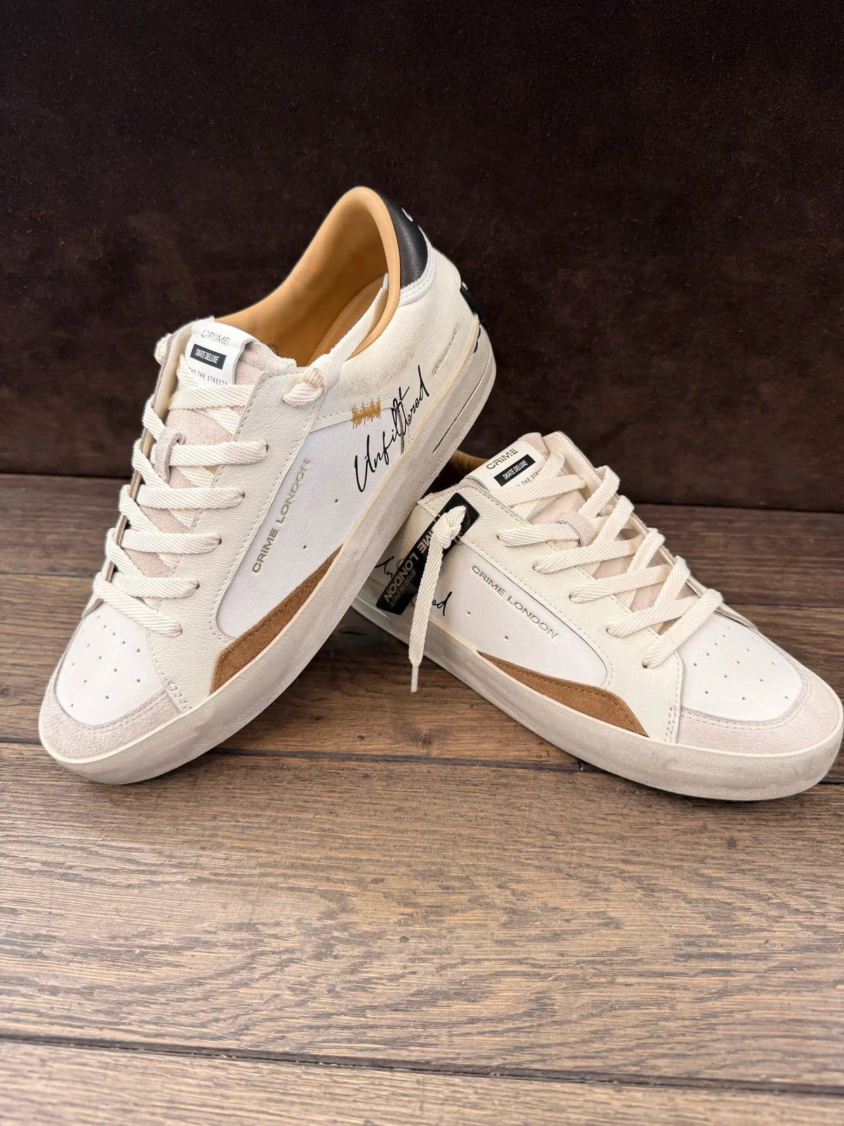Sneaker Uomo Crime London Sk8 Deluxe Bianco Nero 10103AA9.10 - Dettaglio Suola e Interno