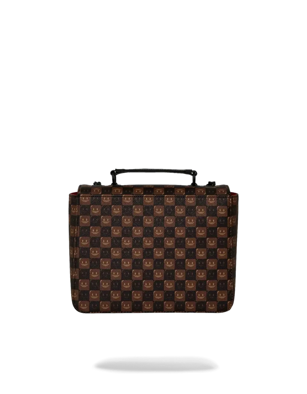SPRAYGROUND B9310 HAND BAG SHARKS IN PARIS WTF BUBBLE BROWN CHECK HANDBAG by SPRAYGROUND