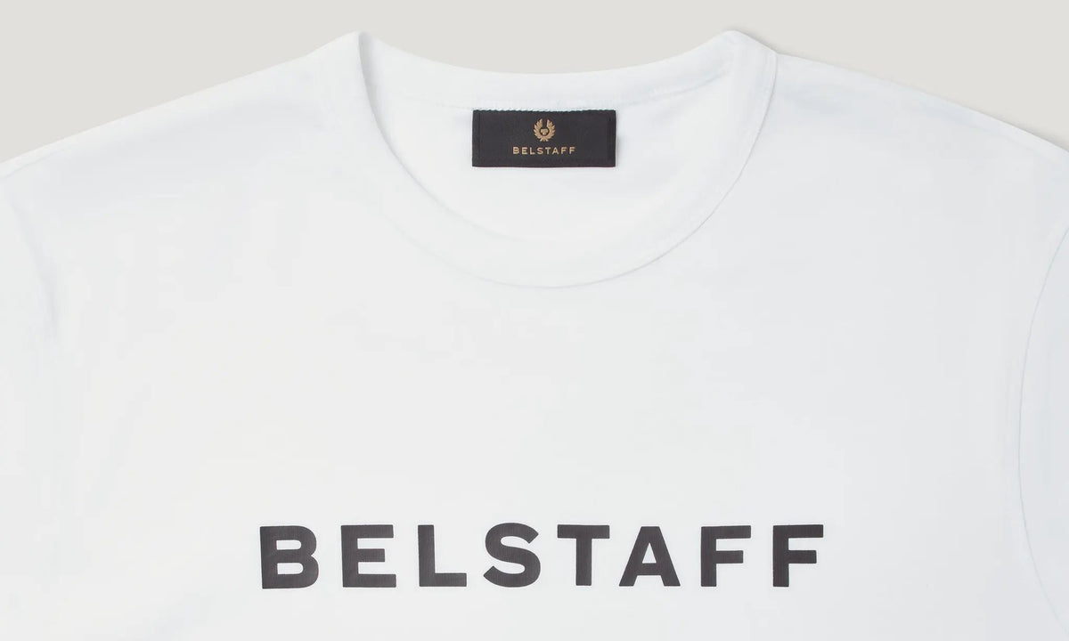 T-shirt con logo Belstaff colore Bianco - Dettaglio logo petto