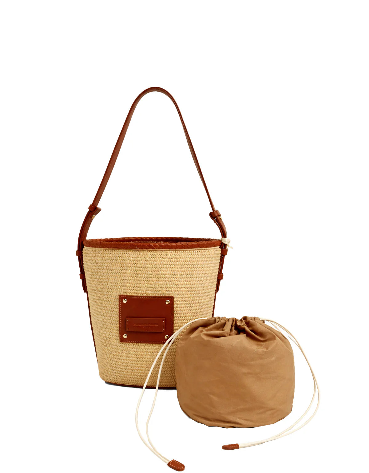 Pelletteria Veneta P26821-CUOI  HAND BAG Secchiello in paglia