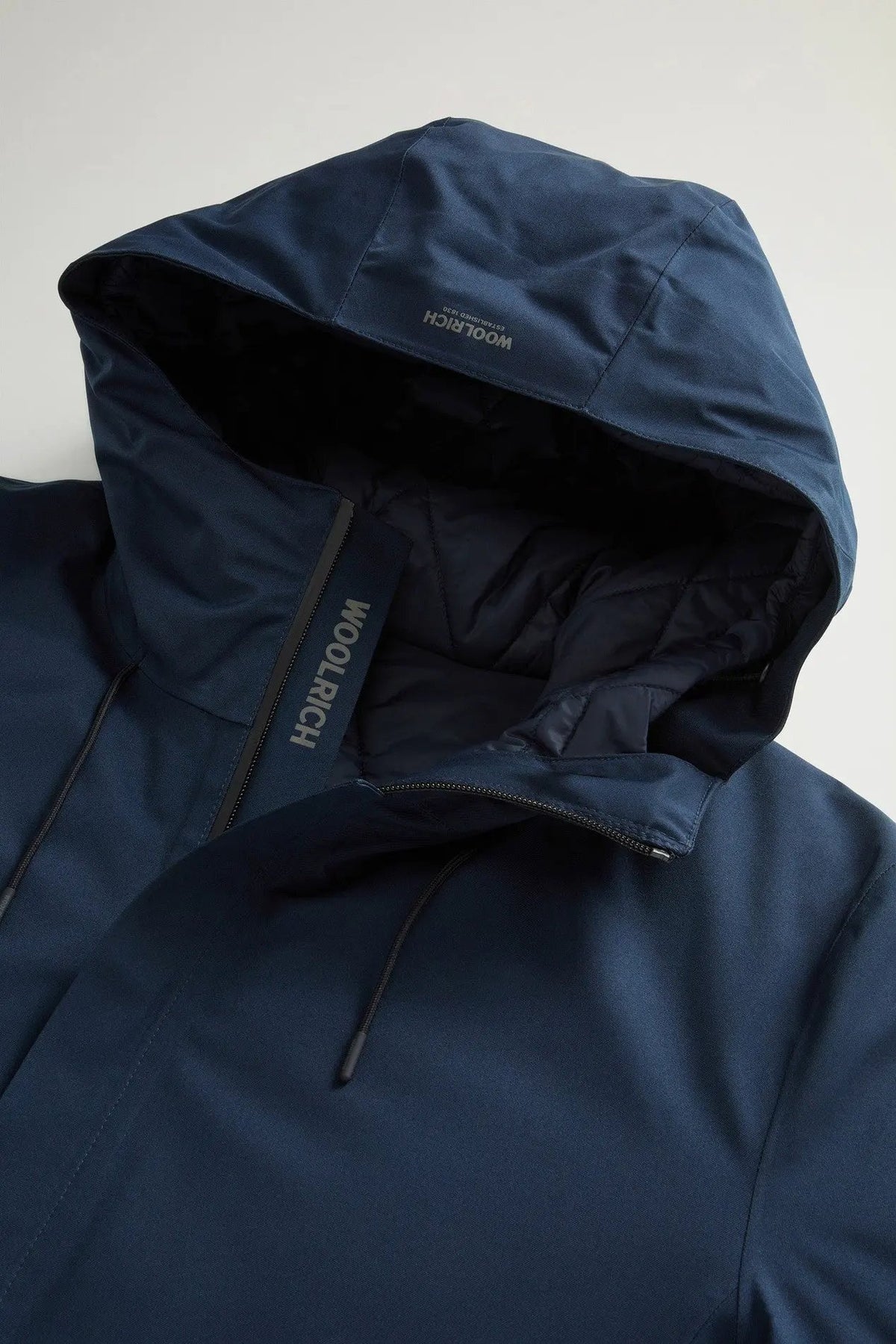 Giacca Woolrich Crestmont 3 in 1 Melton Blue - Particolare polsino regolabile