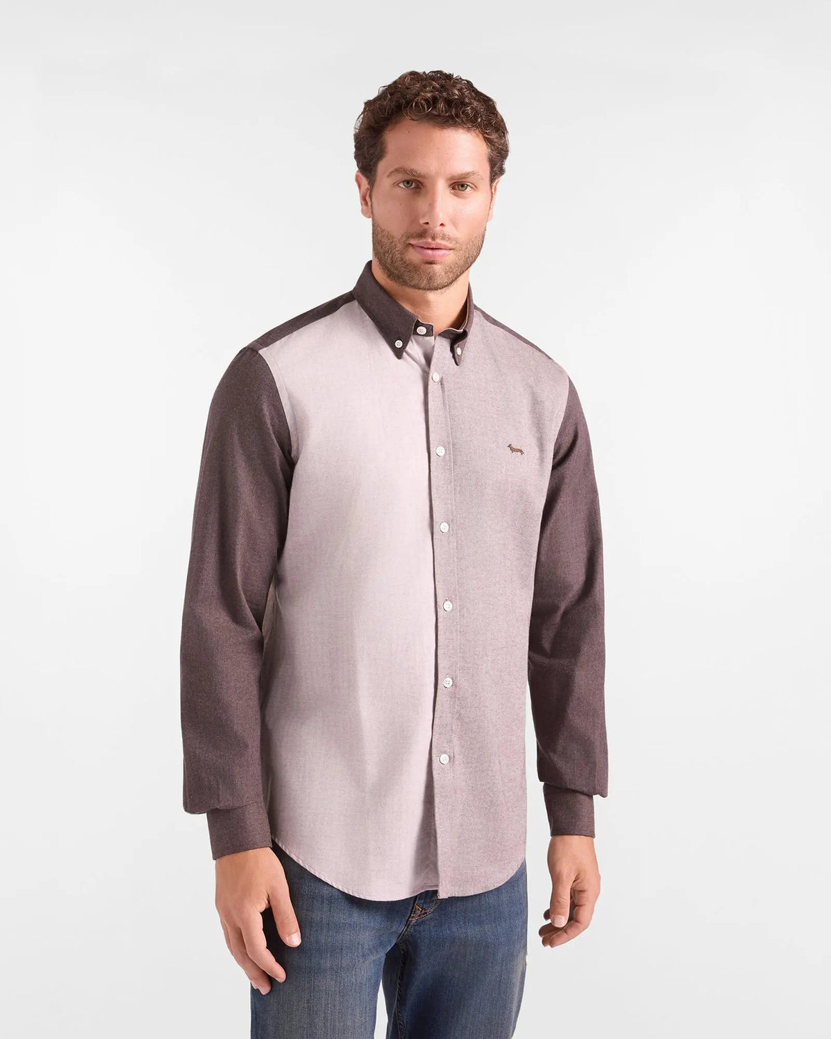Camicia Harmont & Blaine Piazzetta in flanella Sahara - Vista frontale
