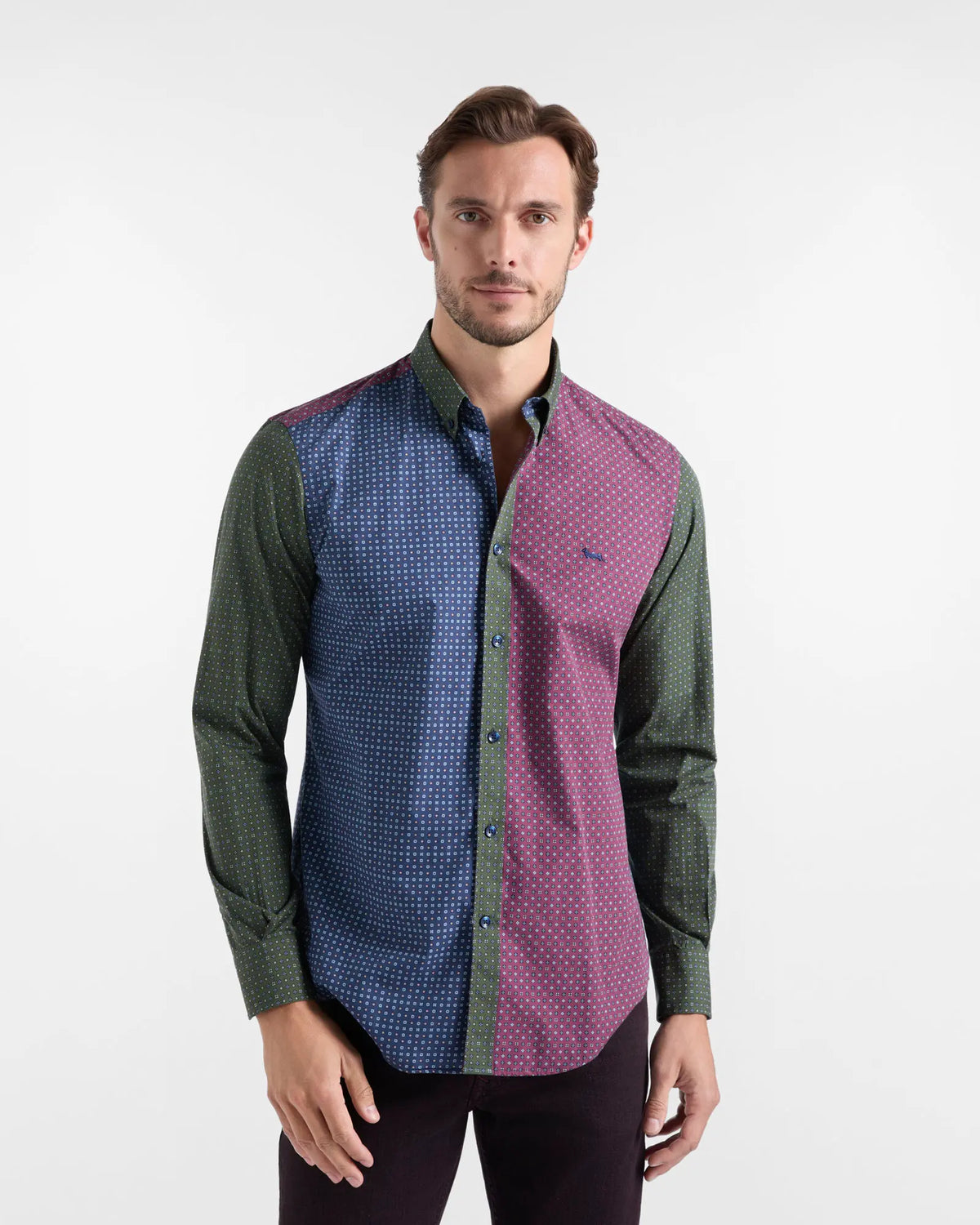 Harmont&Blaine CRR094013944M SHIRT PIAZZETTA POPELINE STAMPA CRAVATTERIA by Harmont&Blaine
