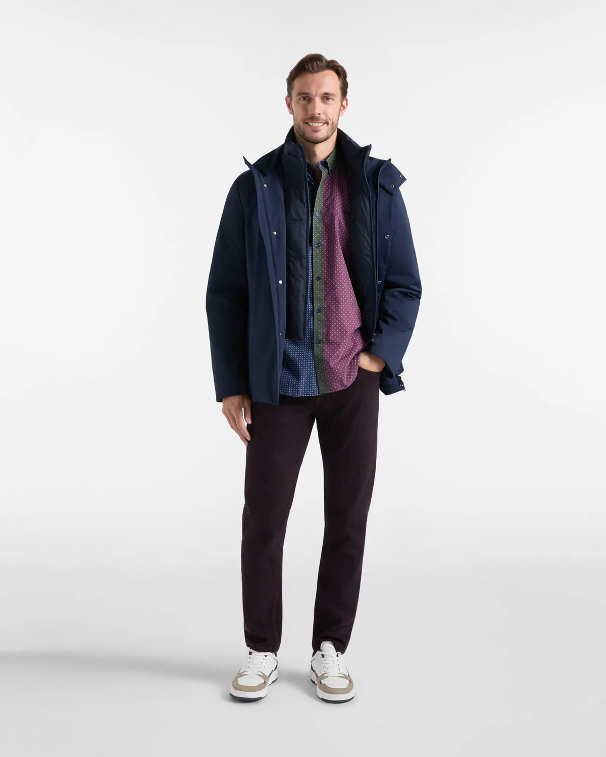Harmont&Blaine CRR094013944M SHIRT PIAZZETTA POPELINE STAMPA CRAVATTERIA by Harmont&Blaine