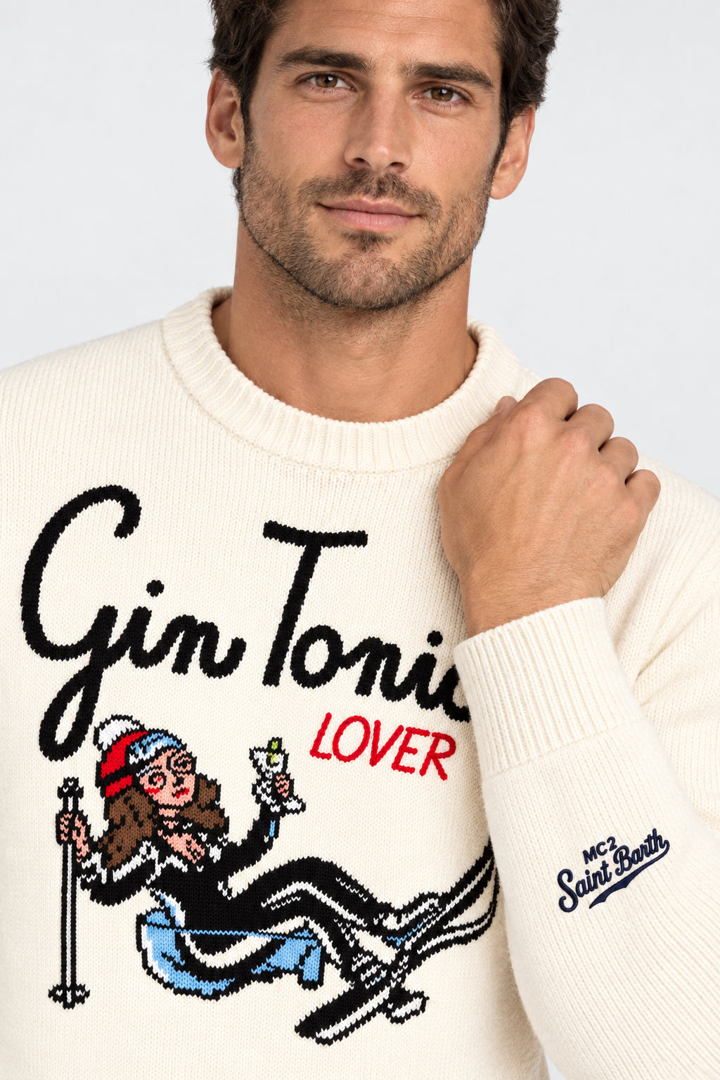 SAINT BARTH HERON HER0001 / 00508M SWEATER GIN GIRL GLASS 10 EMB by SAINT BARTH