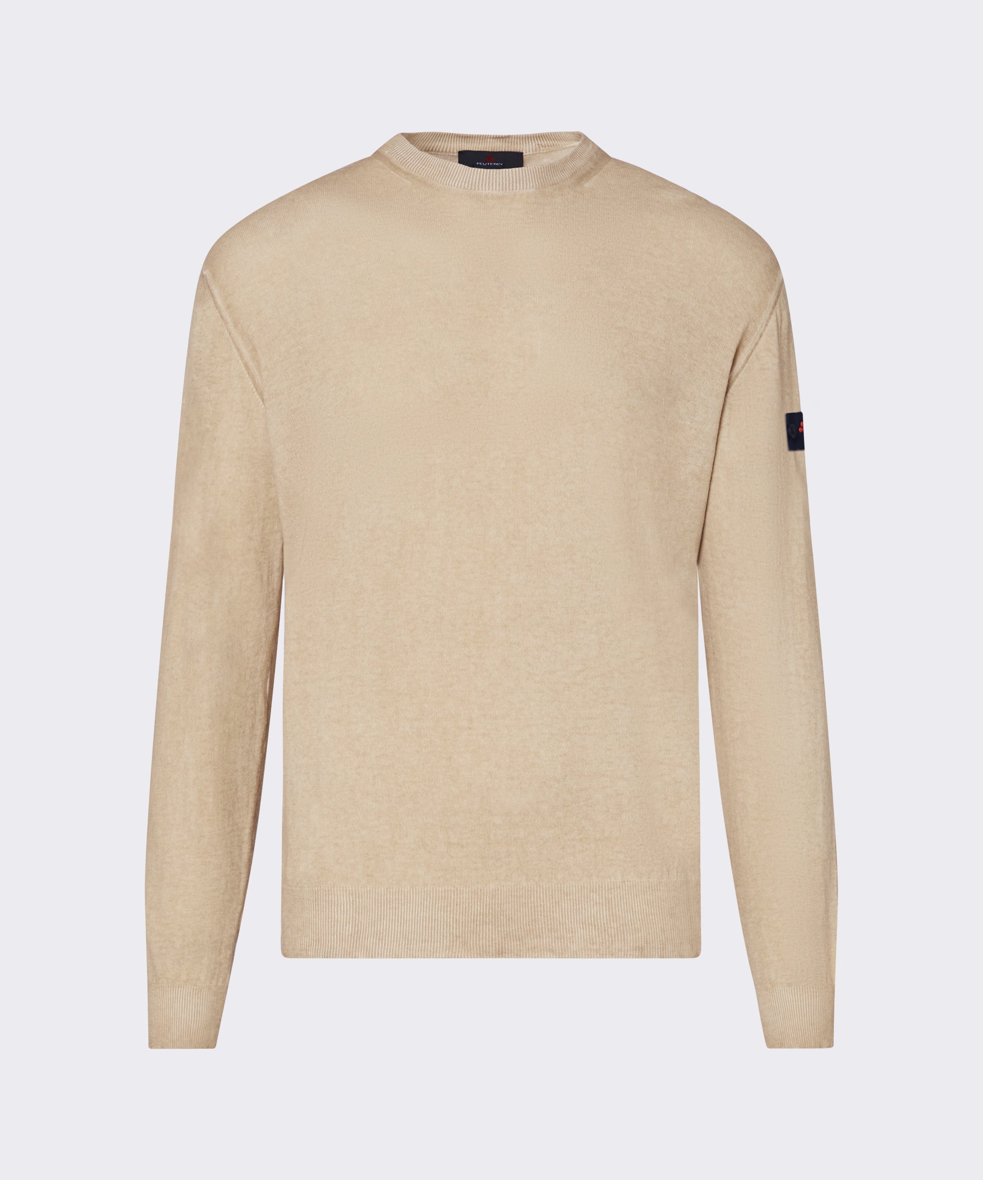 Maglione sportivo PEUTEREY PEU5841 466 KNIT RACE FRS 02, dettaglio della maglia con logo e motivi a righe in tessuto morbido