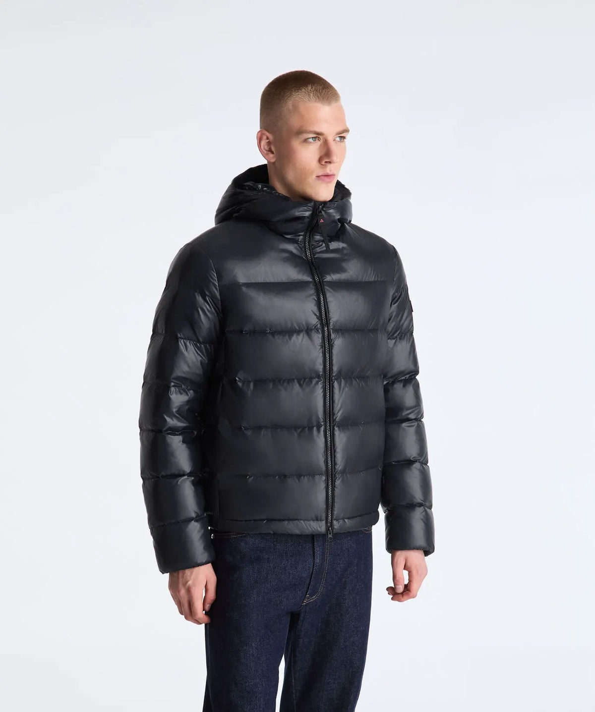 Peuterey HONOVA LKS GRS LINEAR 05 - vista posteriore, giacca blu con cappuccio