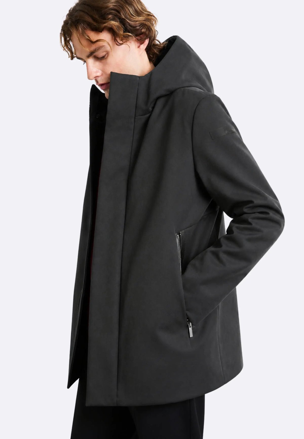RRD W26090 Trench Hut Thermo Jacket Grey - Dettaglio logo manica