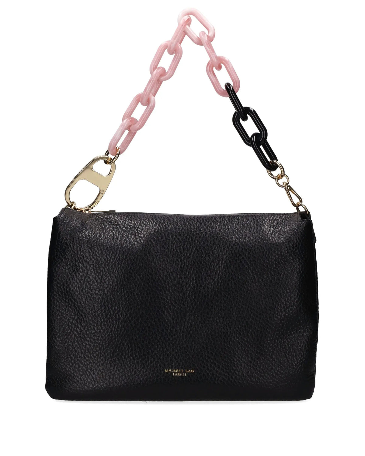 Borsa My Best Bag Firenze Reflex Macro Dollaro F2-MYB-3028L-D01 Nero Vista Frontale