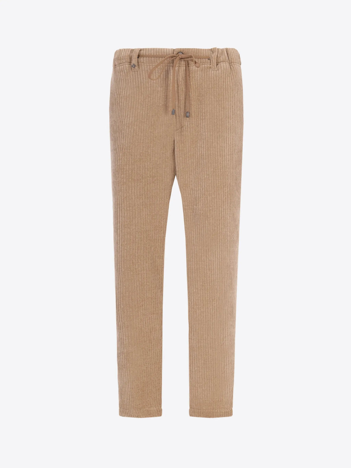 DISTRETTO12 Pantalone Relax Torino Velluto Super Comfort Brown - Vista frontale