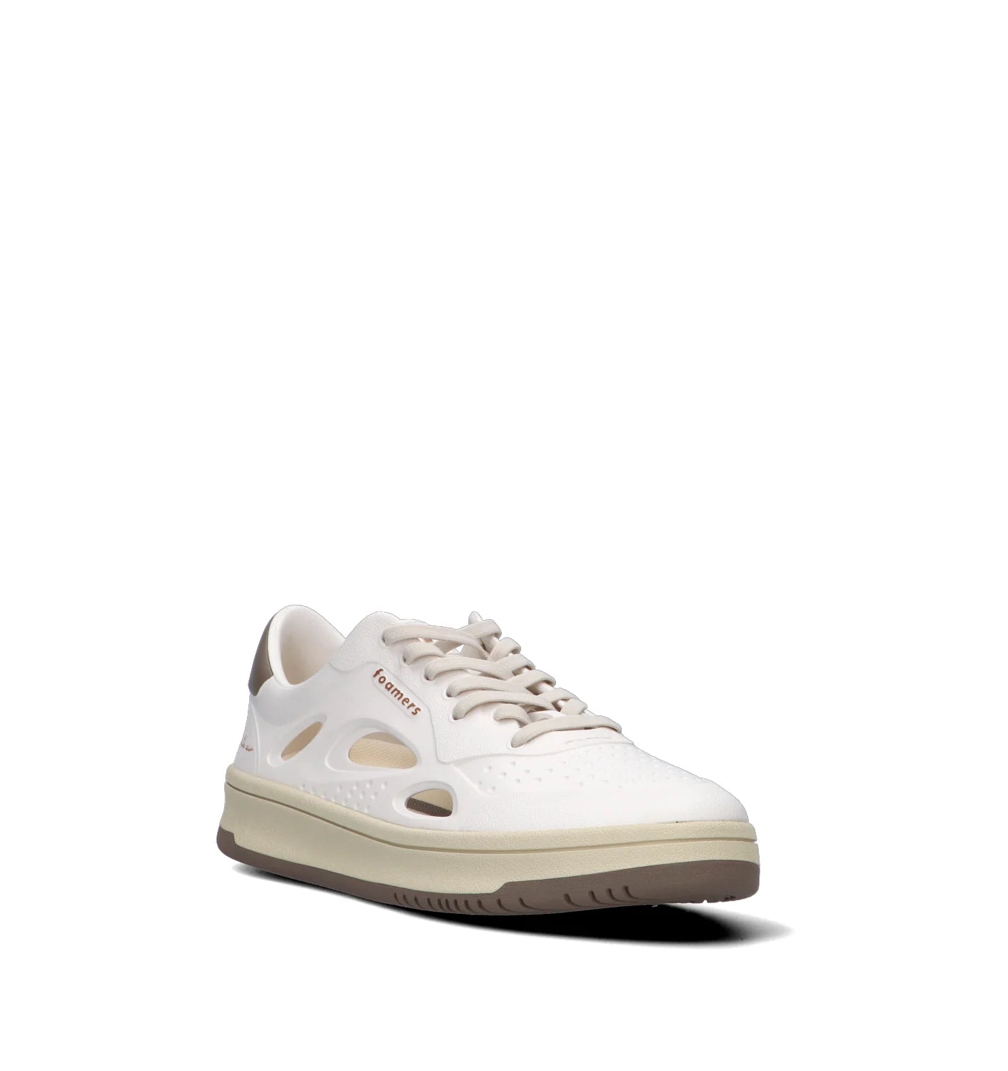 Baskets FOAMERS F2 006 OFF WHITE TAUPE en caoutchouc EVA