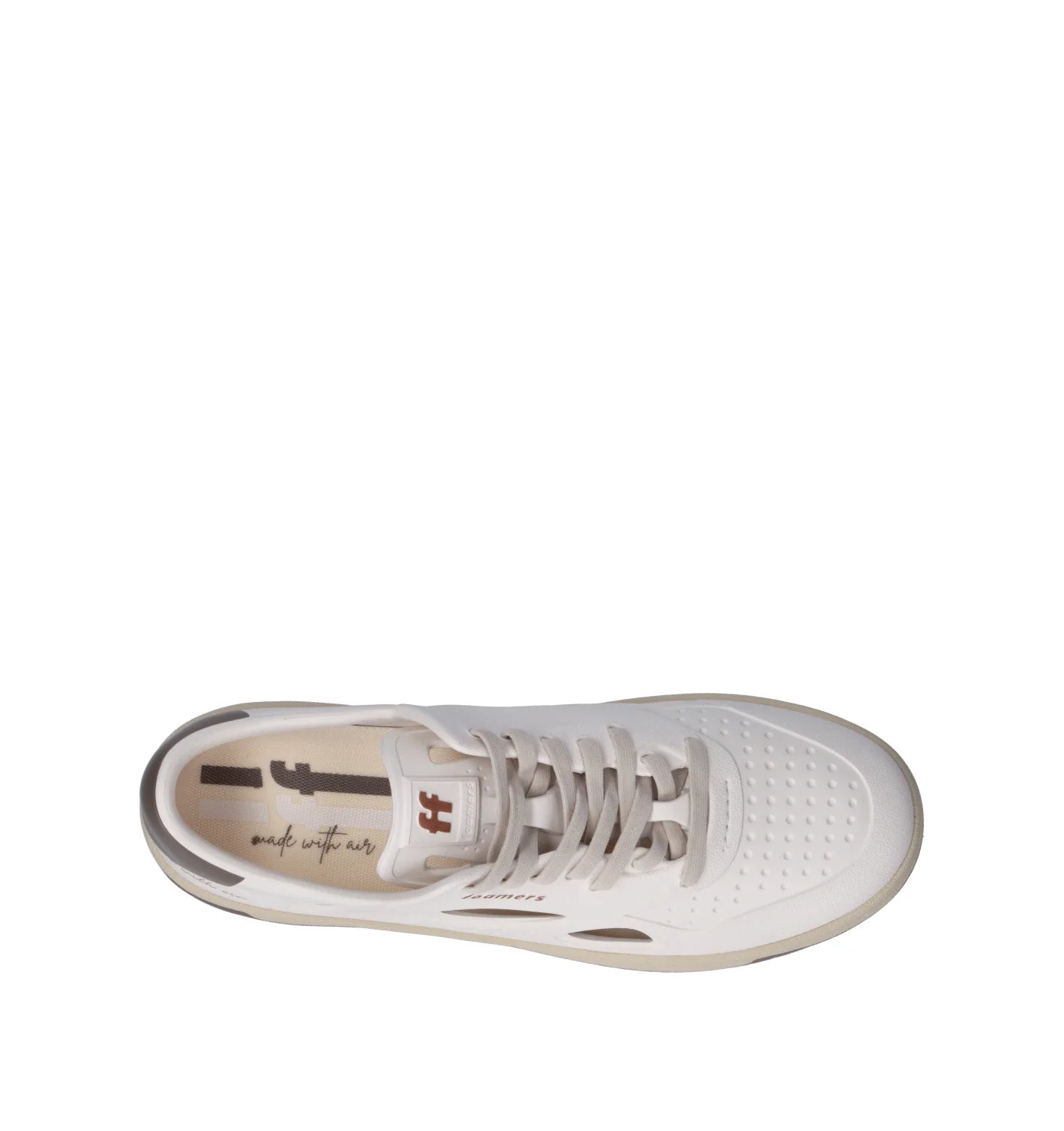 Baskets FOAMERS F2 006 OFF WHITE TAUPE en caoutchouc EVA