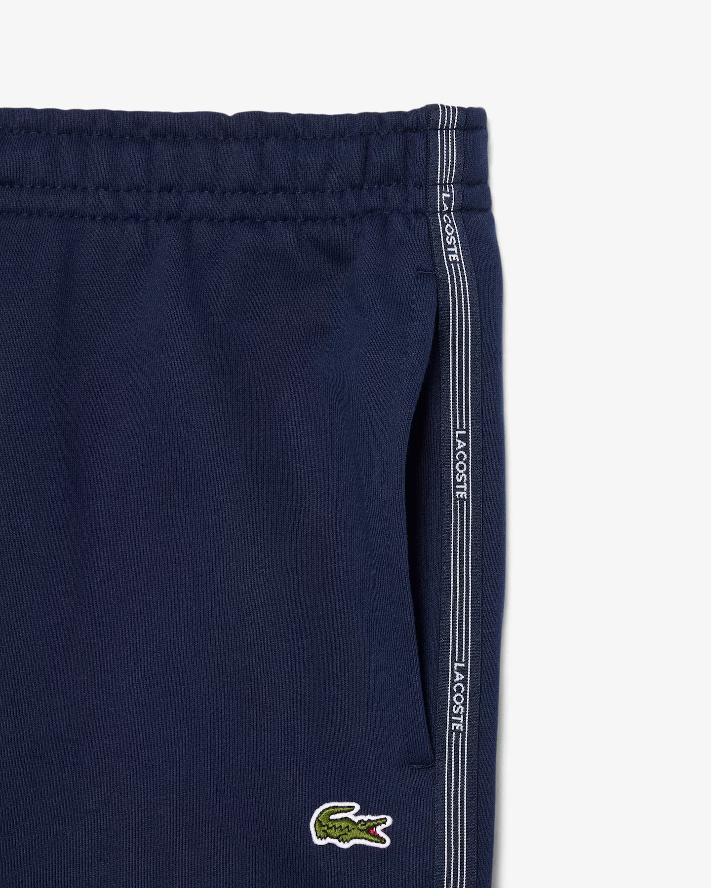 LACOSTE GH0886 166  BERMUDA Shorts in tessuto felpato con striscia con logo regular fit