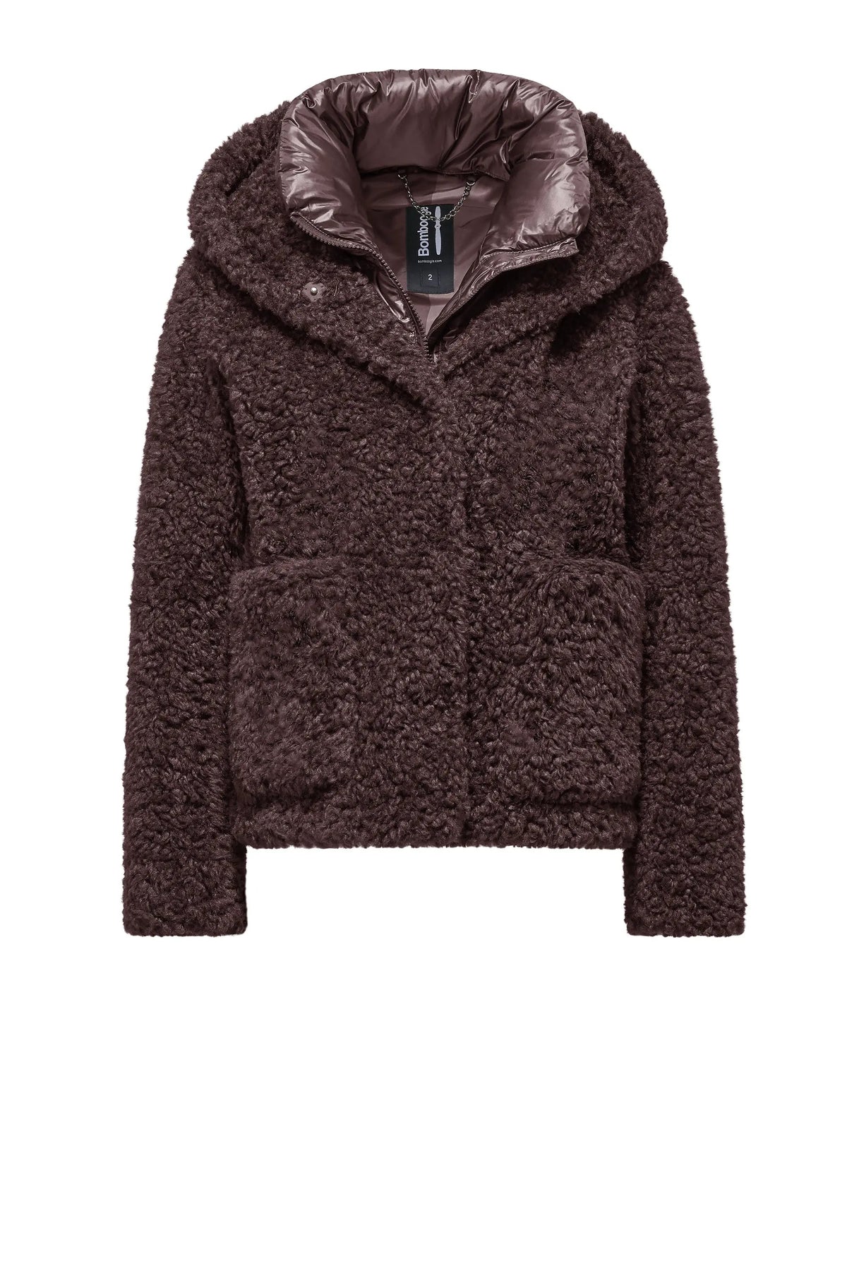 Bomboogie St. Moritz Overcoat GW9191TSFC6 481 Berry Chocolate - Vista frontale