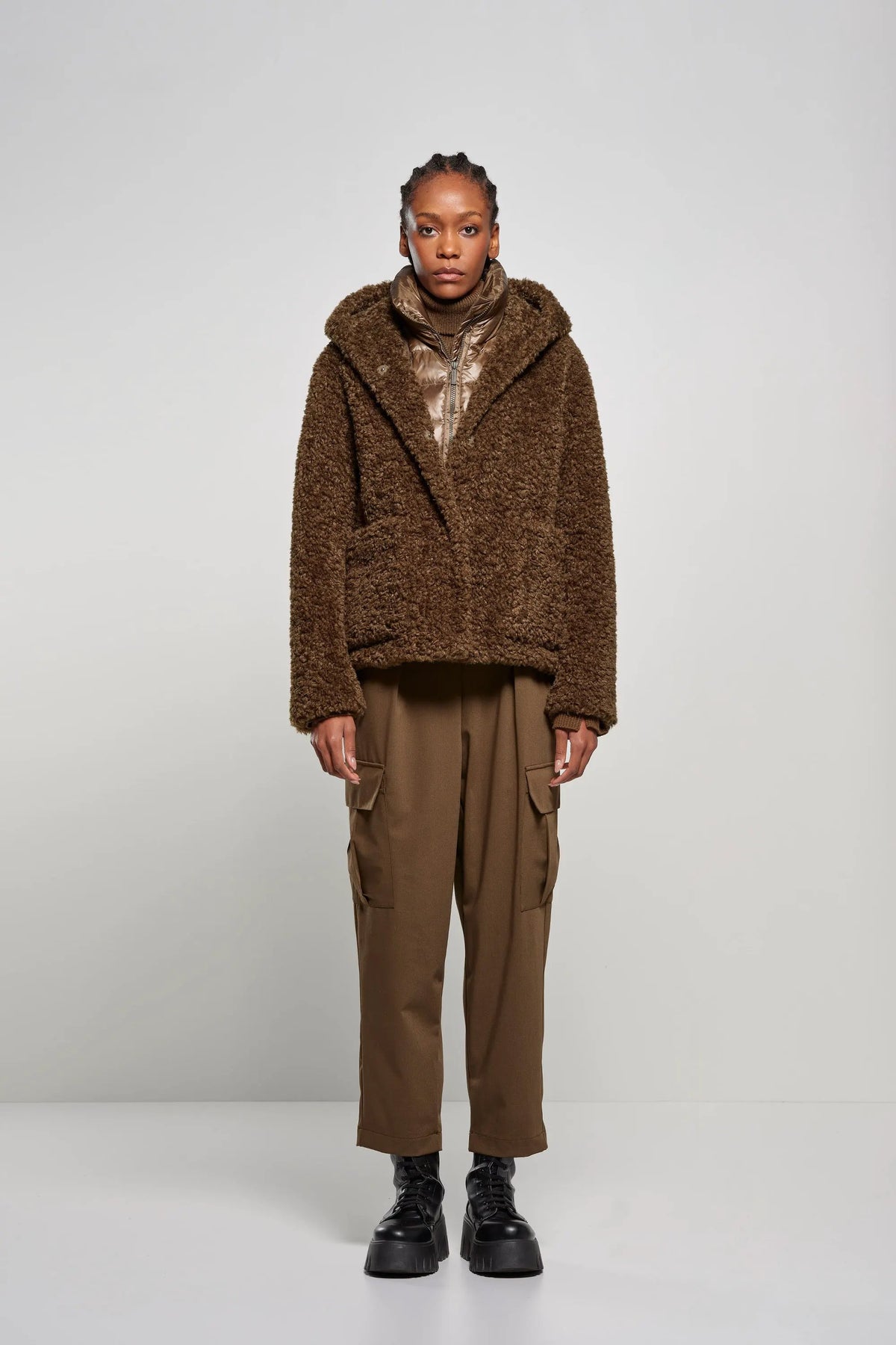 BOMBOOGIE GW9191TSFC6 481 COAT St. Moritz Overcoat - Cappotto corto in ecopelliccia by BOMBOOGIE