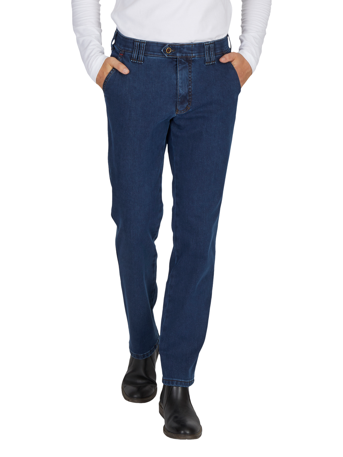 Pantalone termico uomo Club of Comfort Garvey 6822 Denim Thermolite - Fronte Indossato