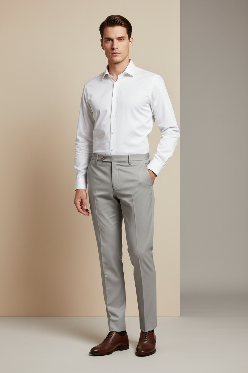 BERWICH MORELLO CRASOSILK GRAY TROUSER TX AMERICA