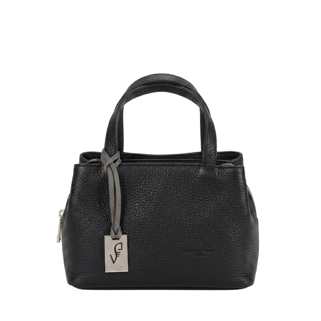 Pelletteria Veneta D26314-NERO  HAND BAG Borsa a mano in pelle martellata