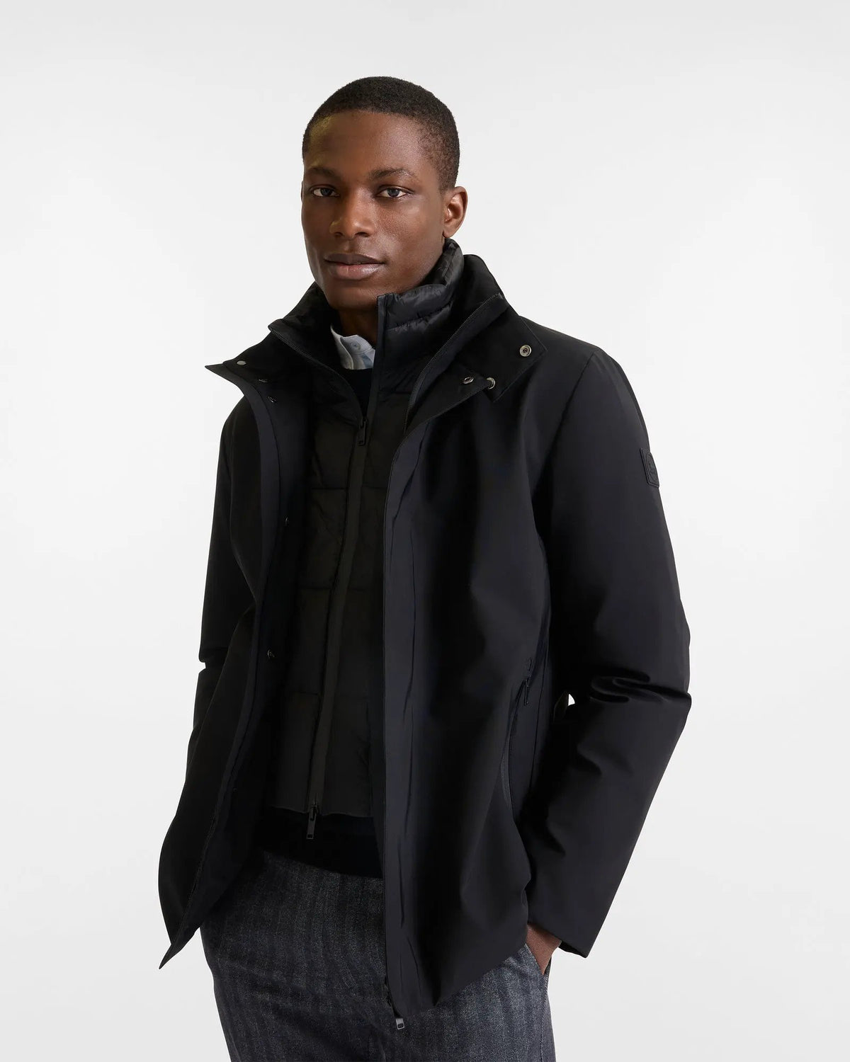 Field jacket Harmont & Blaine K0R2060405901 nero - Vista frontale