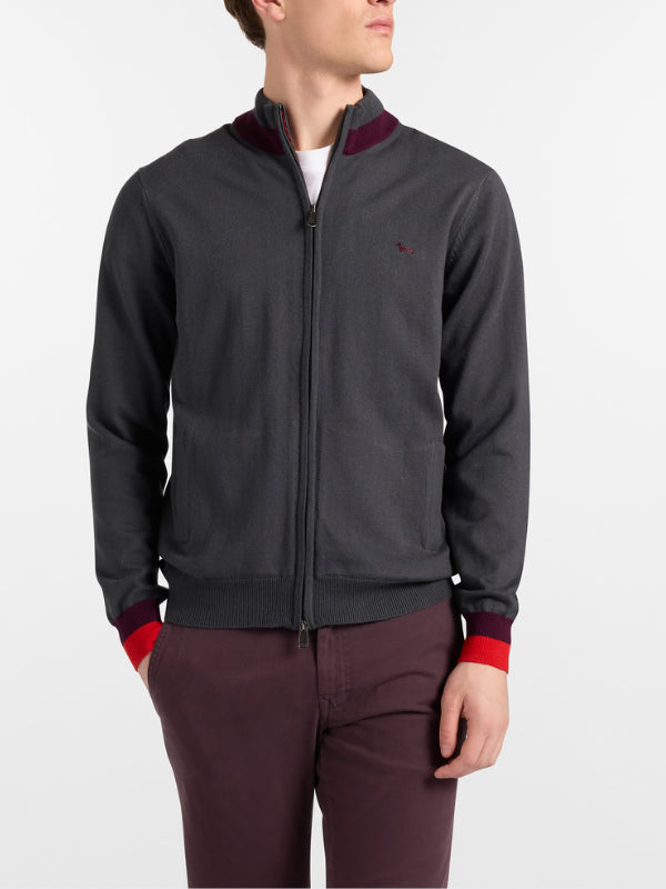Harmont&Blaine HRP845030788 914  KNIT FULL ZIP NASTRO INTERNO LOGATO
