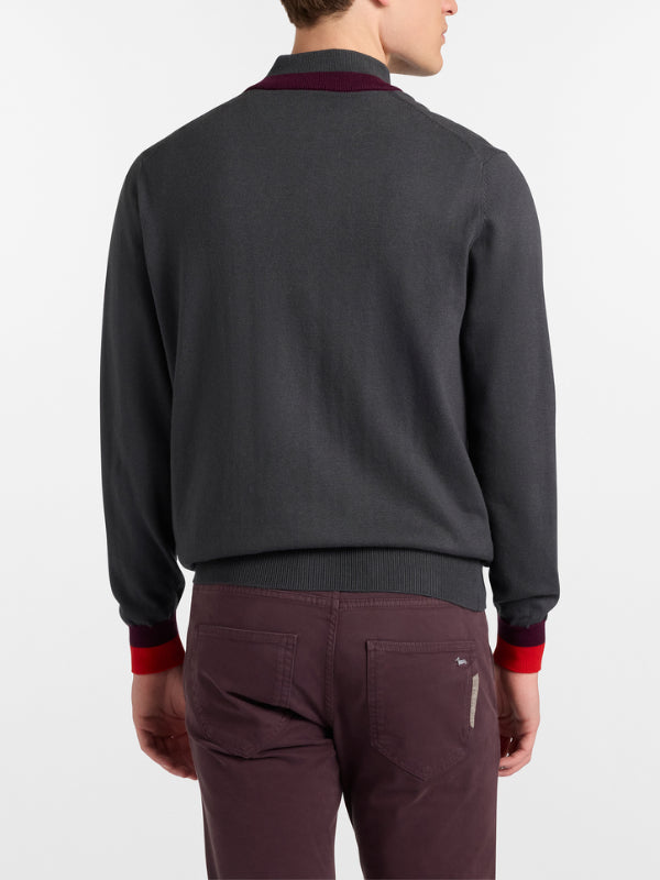 Harmont&Blaine HRP845030788 914  KNIT FULL ZIP NASTRO INTERNO LOGATO