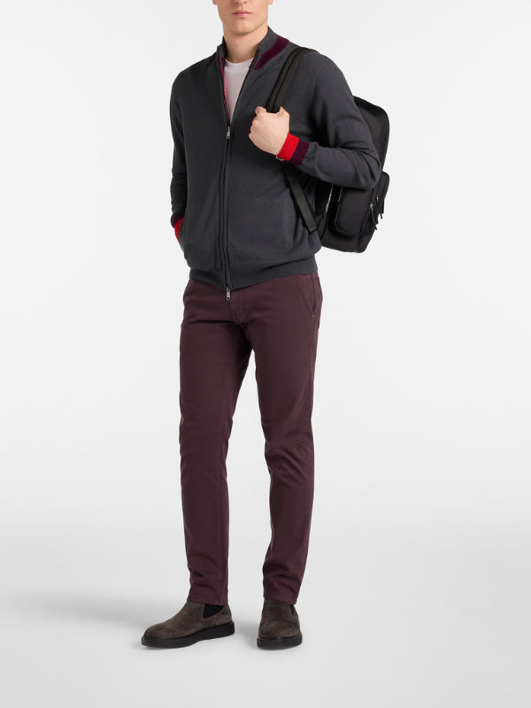 Harmont&Blaine HRP845030788 914  KNIT FULL ZIP NASTRO INTERNO LOGATO