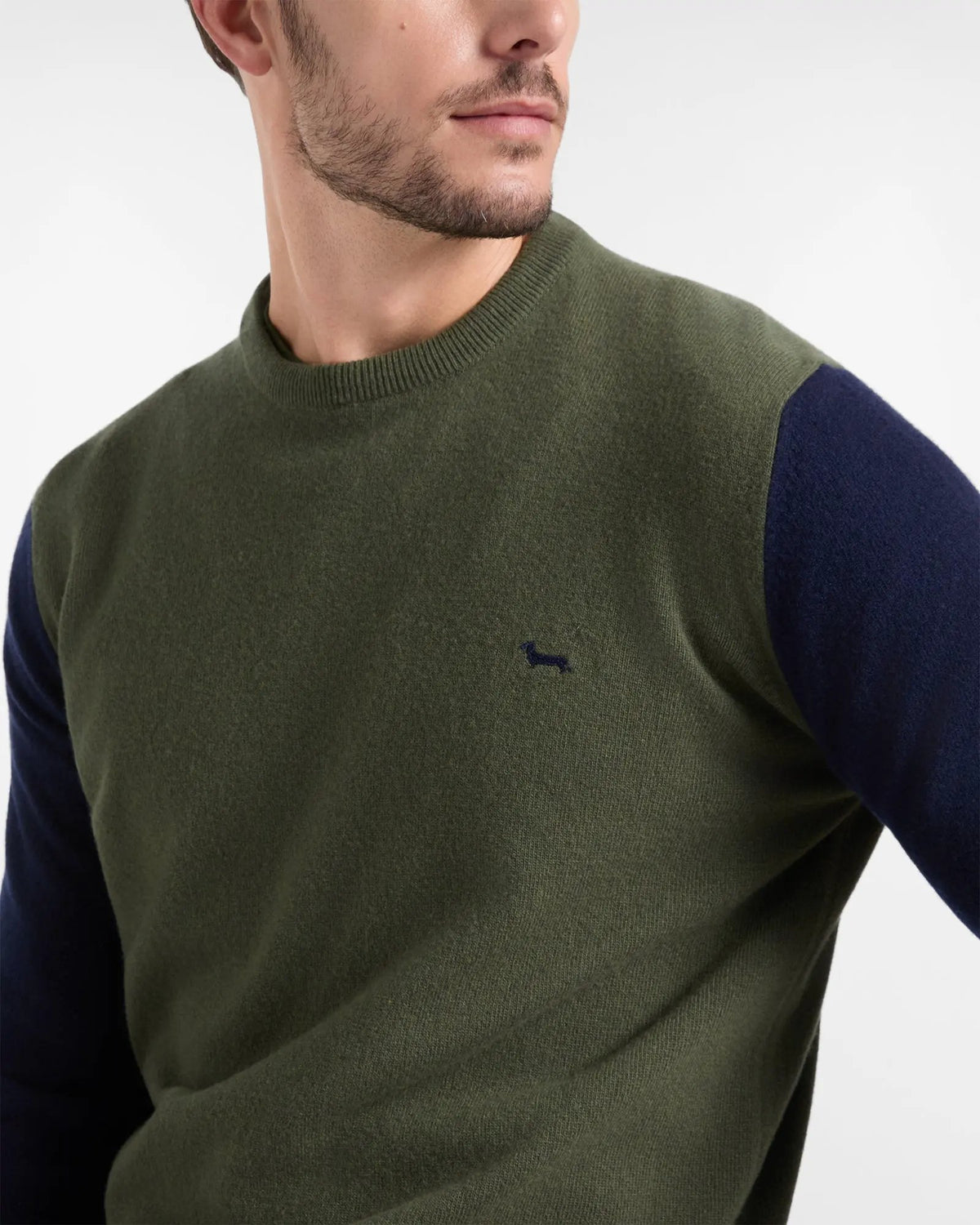 Maglia uomo Harmont & Blaine HRR897030486 612 - Verde Sport, vista laterale