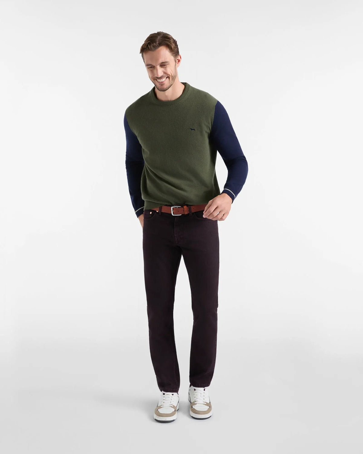 Maglia uomo Harmont & Blaine HRR897030486 612 - Verde Sport, vista posteriore