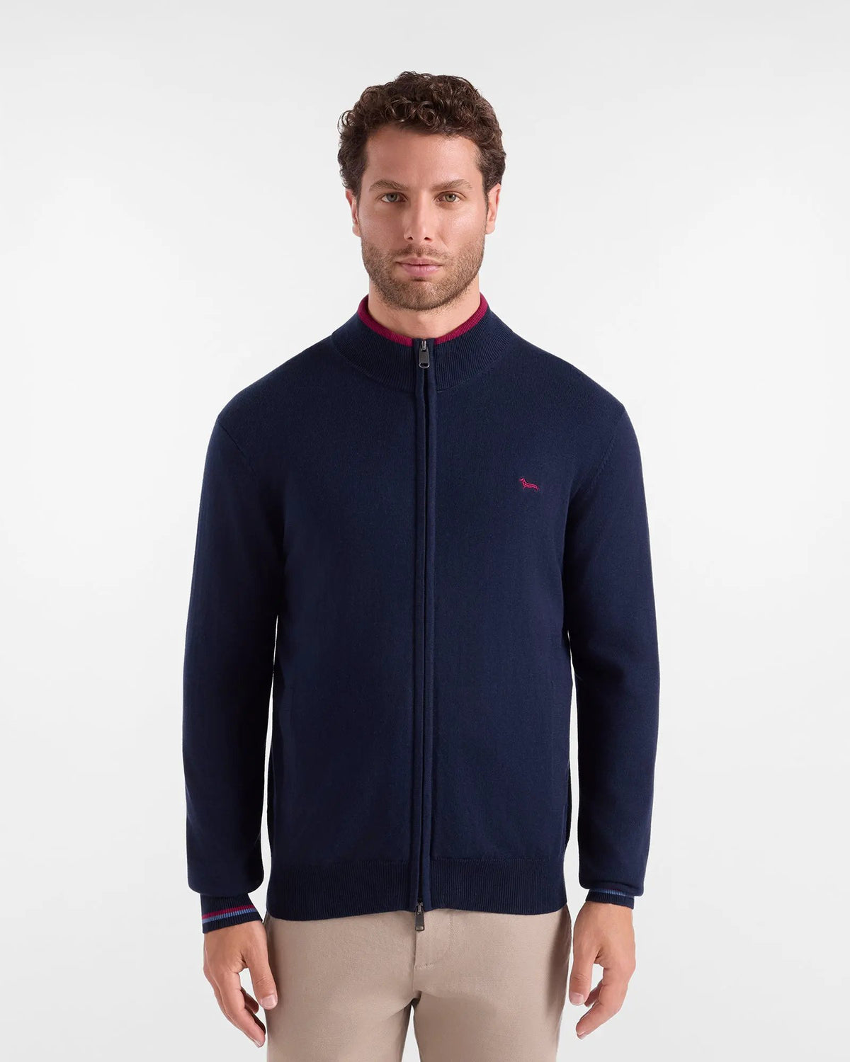 Harmont & Blaine Cardigan Full Zip HRR917030788 801 Blu Navy - Vista frontale