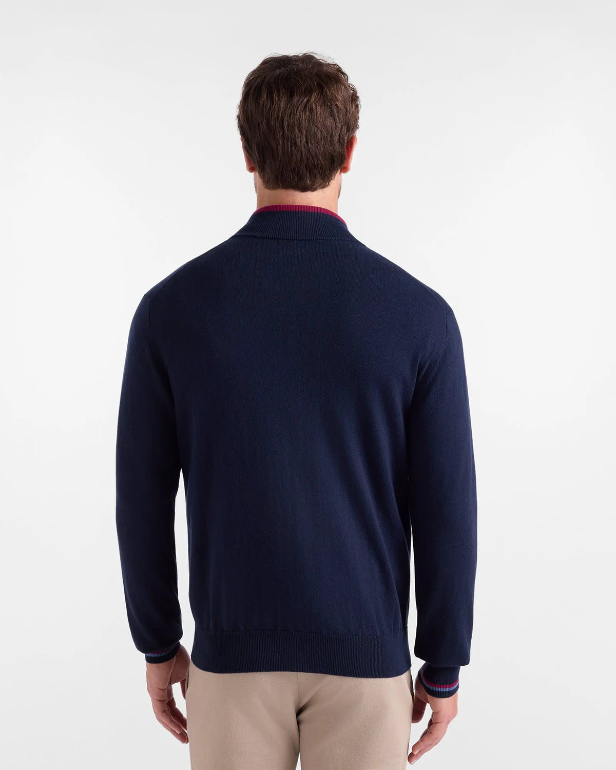Harmont & Blaine Cardigan Full Zip HRR917030788 801 Blu Navy - Dettaglio zip e logo