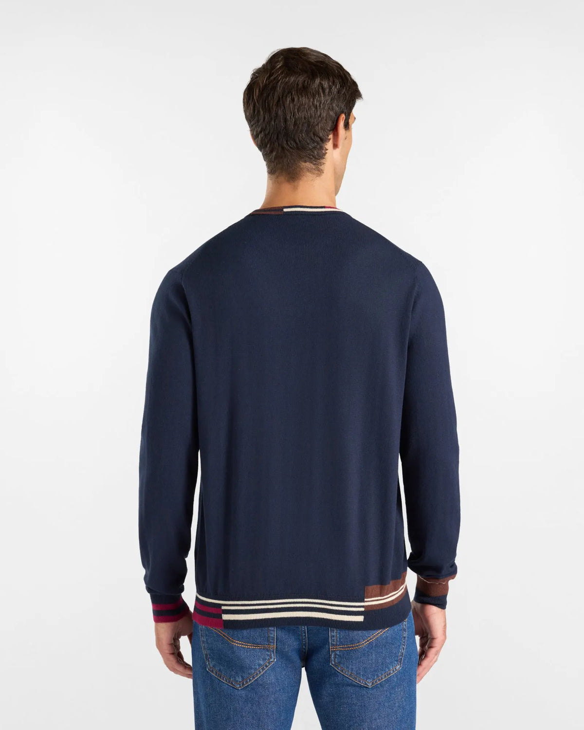 Maglia paricollo Harmont & Blaine HRR918030788 801 Blu Navy - Retro