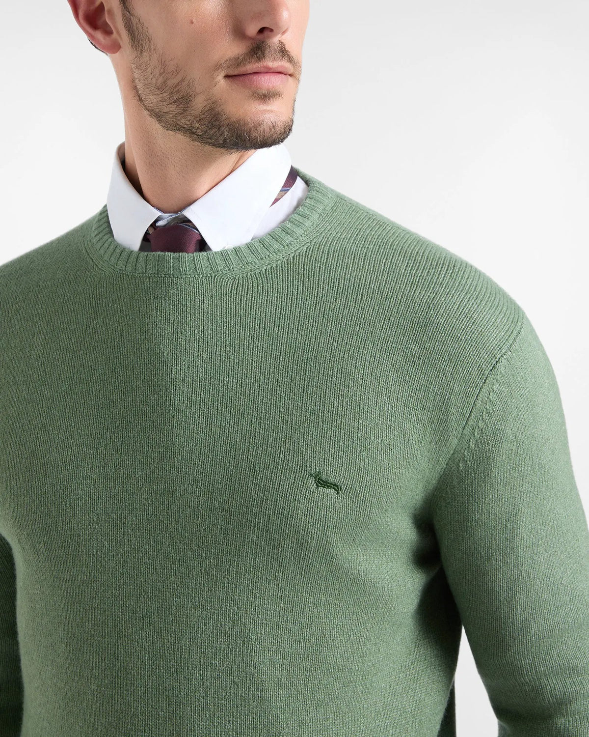 Maglione uomo Harmont & Blaine misto lana verde HRR950030187 612 - Vista posteriore