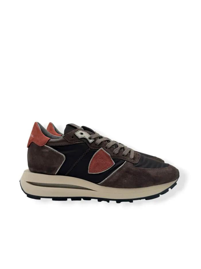 Sneakers Uomo Philippe Model Tropez Haute Marrone Mattone TKLU N002 - Vista laterale esterna
