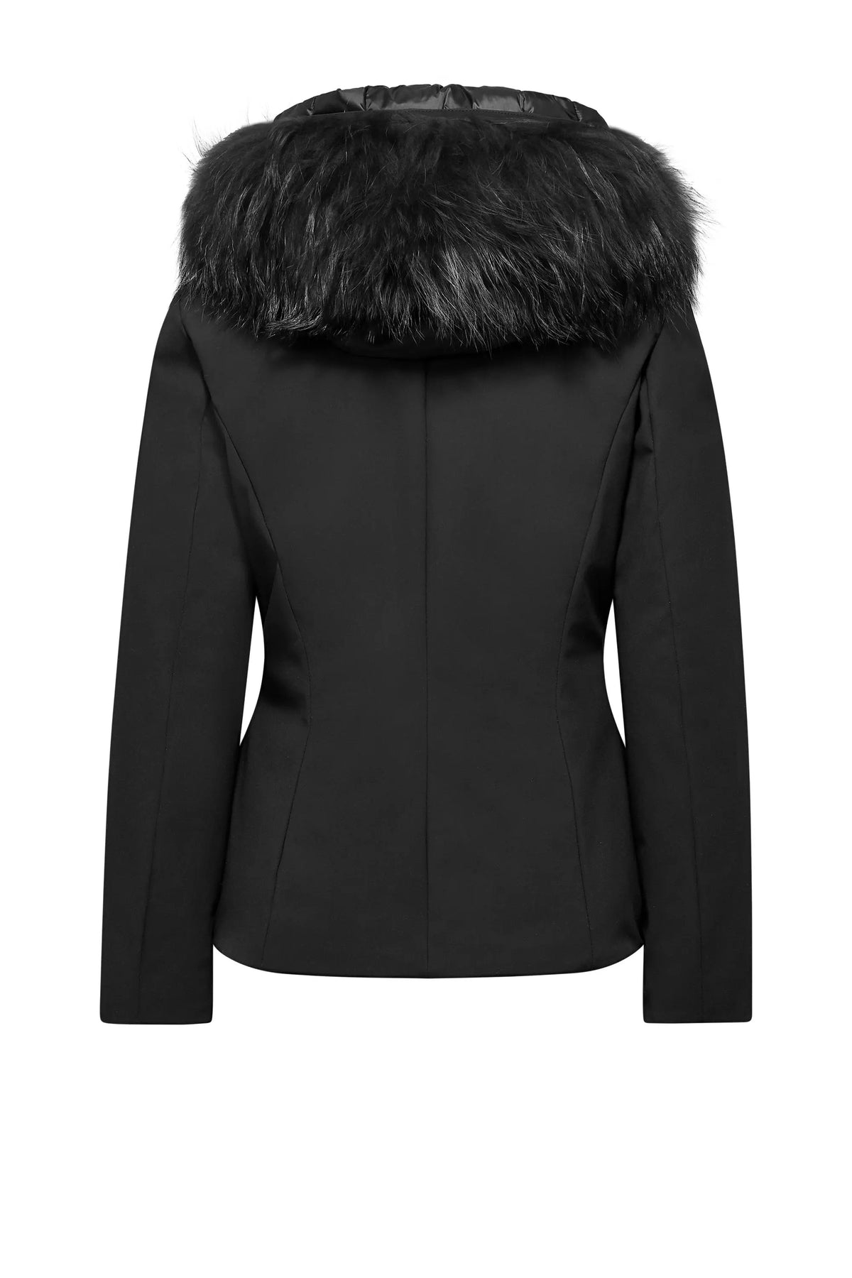 Giacca slim imbottita Bomboogie JW176PTNSR6 nero con pelliccia staccabile - Dettaglio retro
