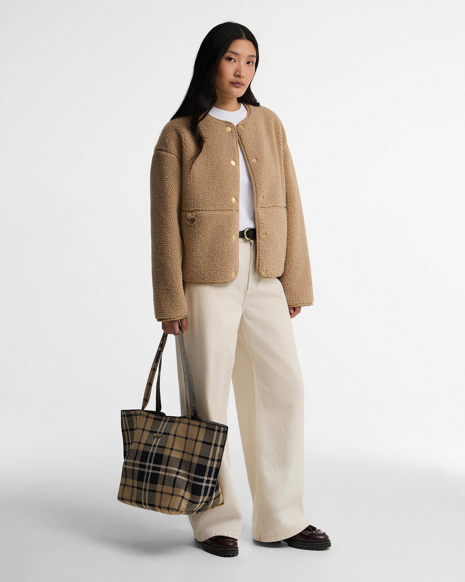 BARBOUR LBA0517 TN39  TOTE LAYLA TARTAN LARGE TOTE BAG