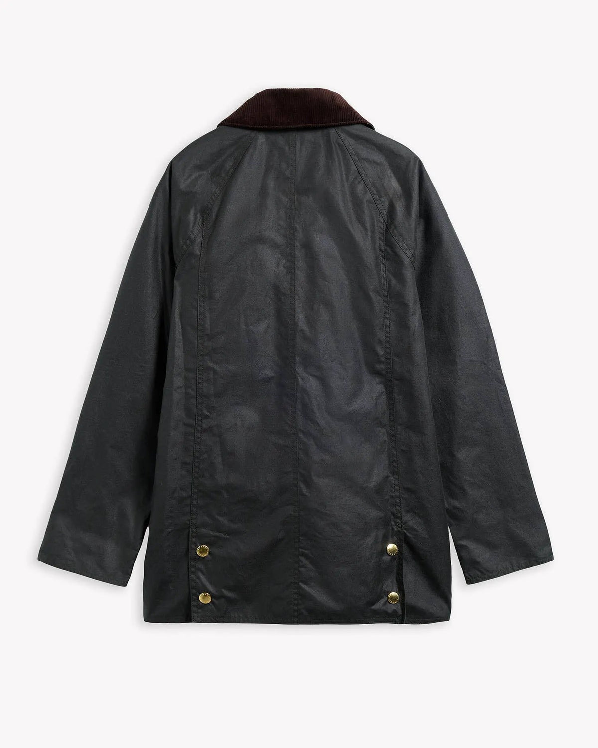 Barbour Modern Beadnell Waxed Jacket LWX1402 SG51 - dettaglio zip bidirezionale e cuciture