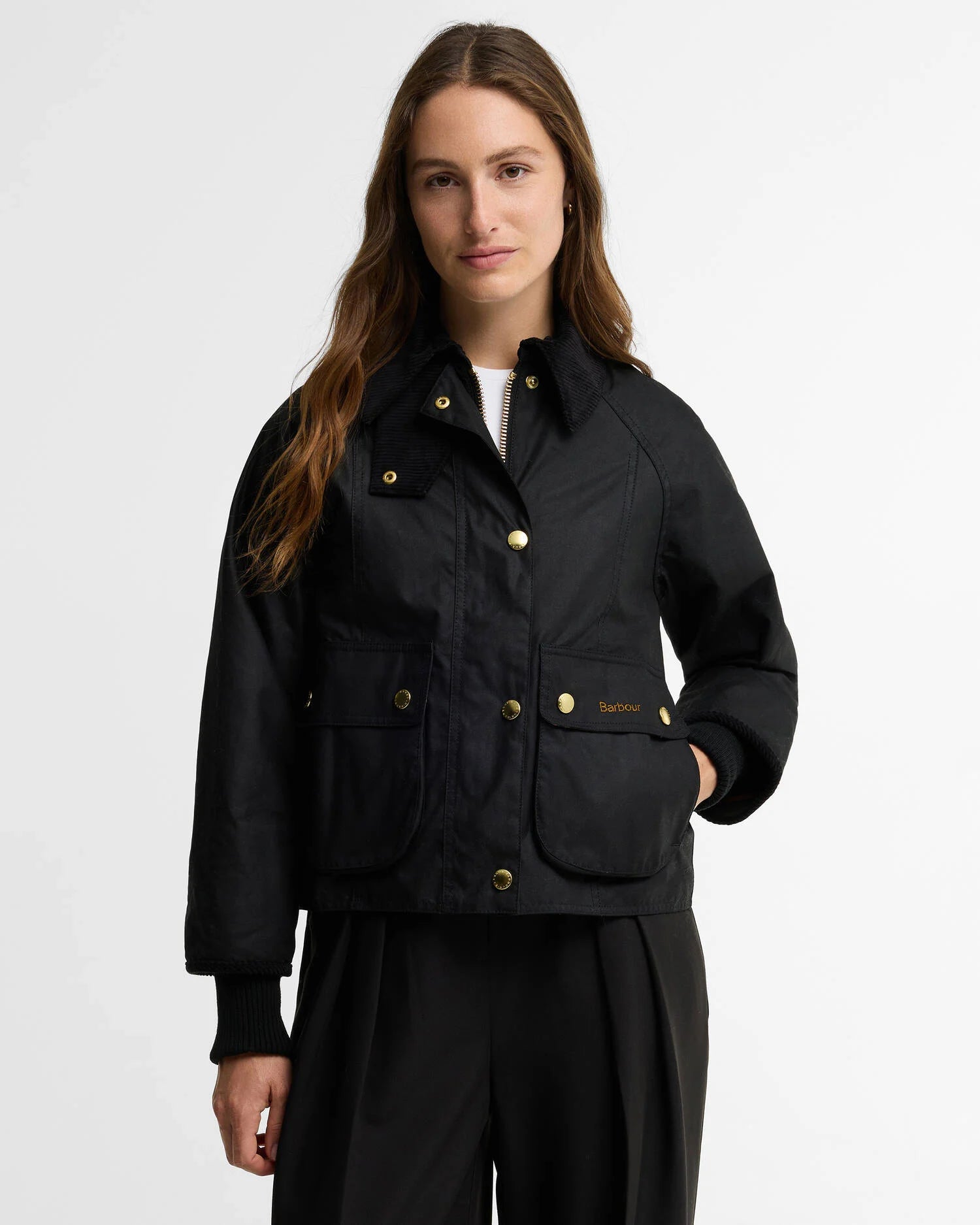 BARBOUR LWX1403 BK71  JACKET CROPPEDBEADNELLWAX