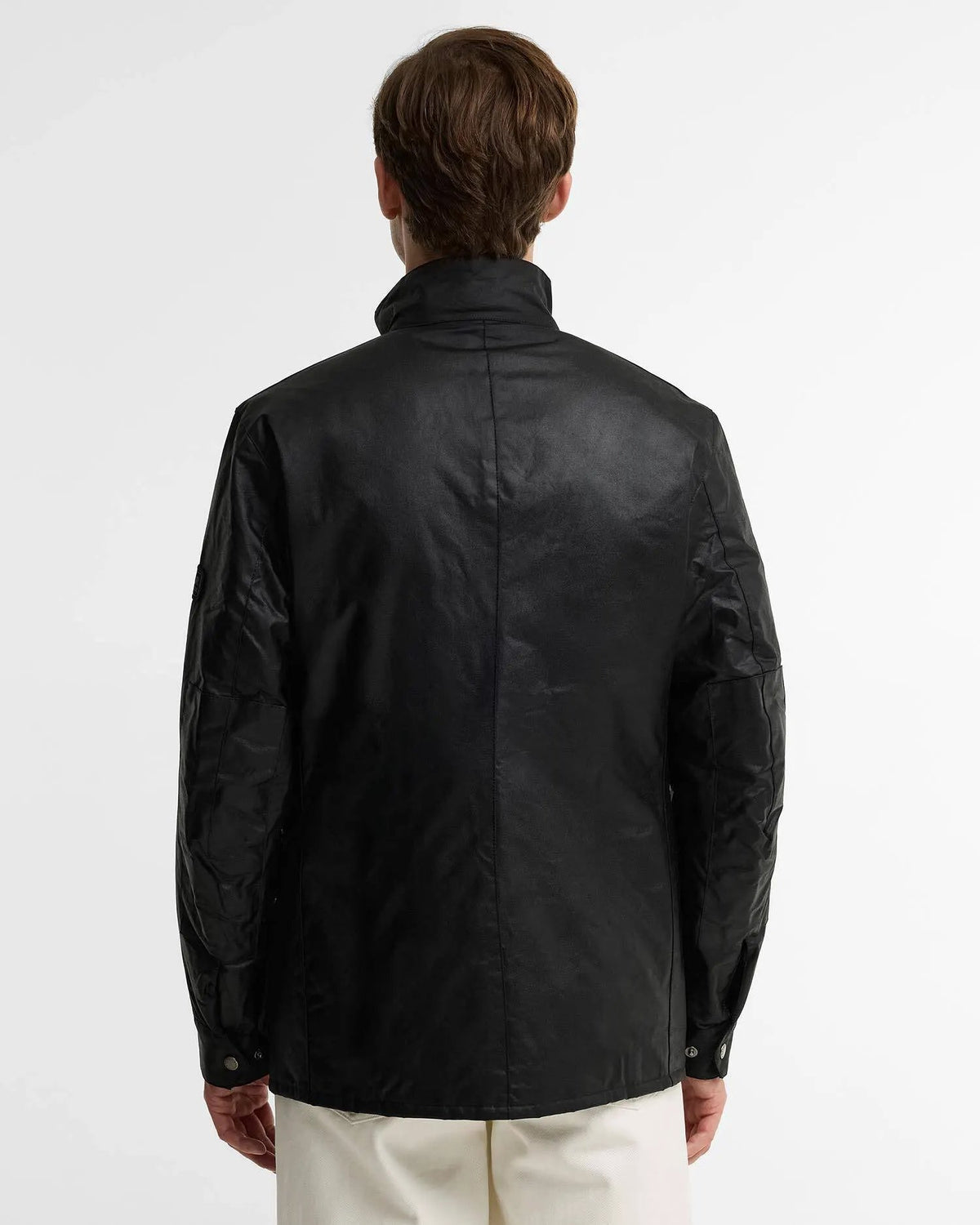 Giacca uomo Barbour Duke Wax Jacket MWX0337 nero - Vista posteriore