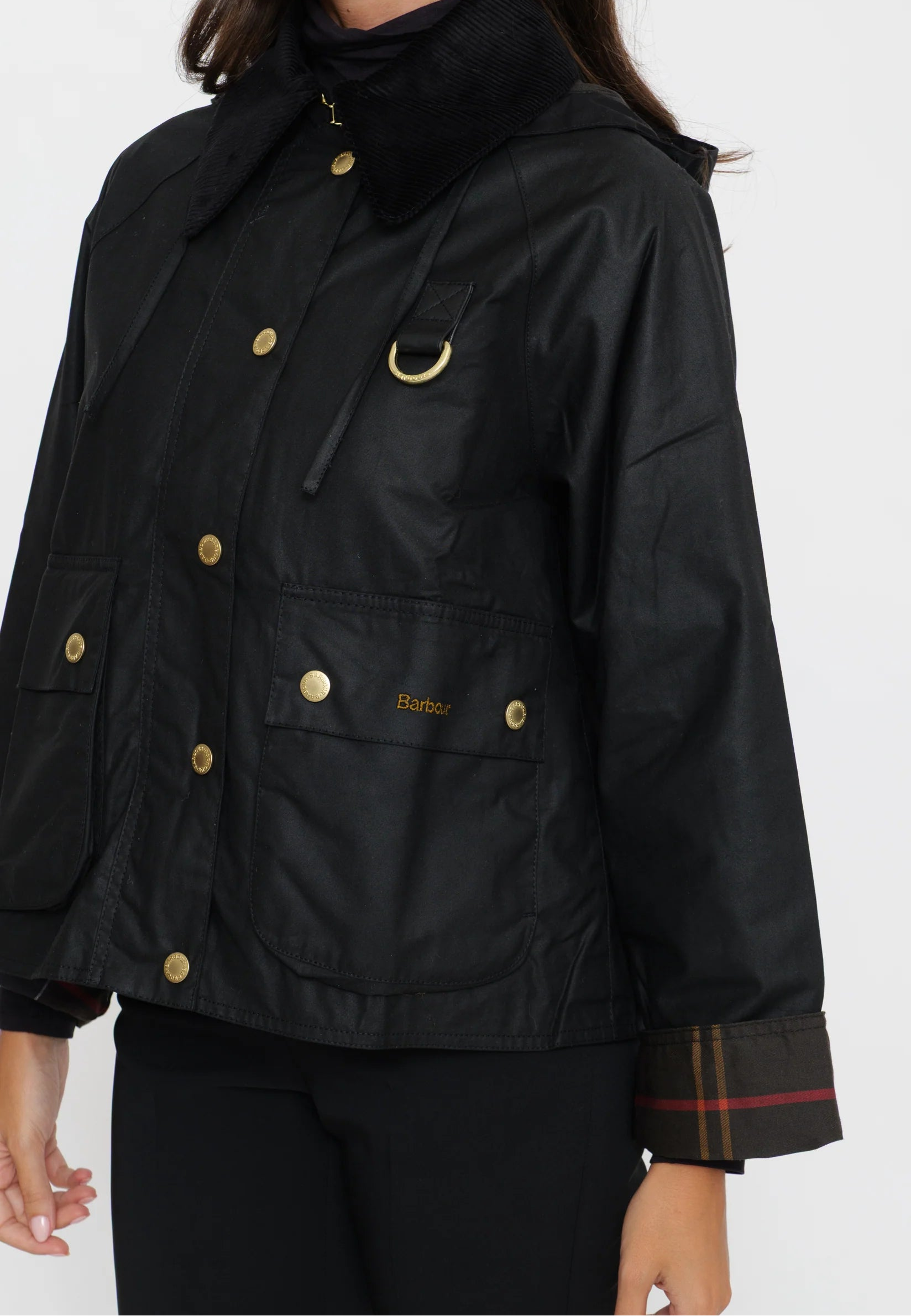 BARBOUR LWX1397BK91  JACKET REIGHTON SPEY WAX - Atelier Fratelli Carbè