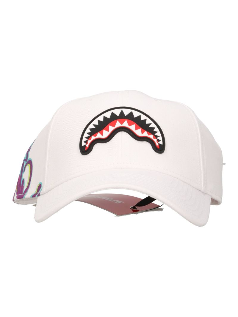 SPRAYGROUND SP15041 WHAT HAT COLOR TAG CAP WHITE