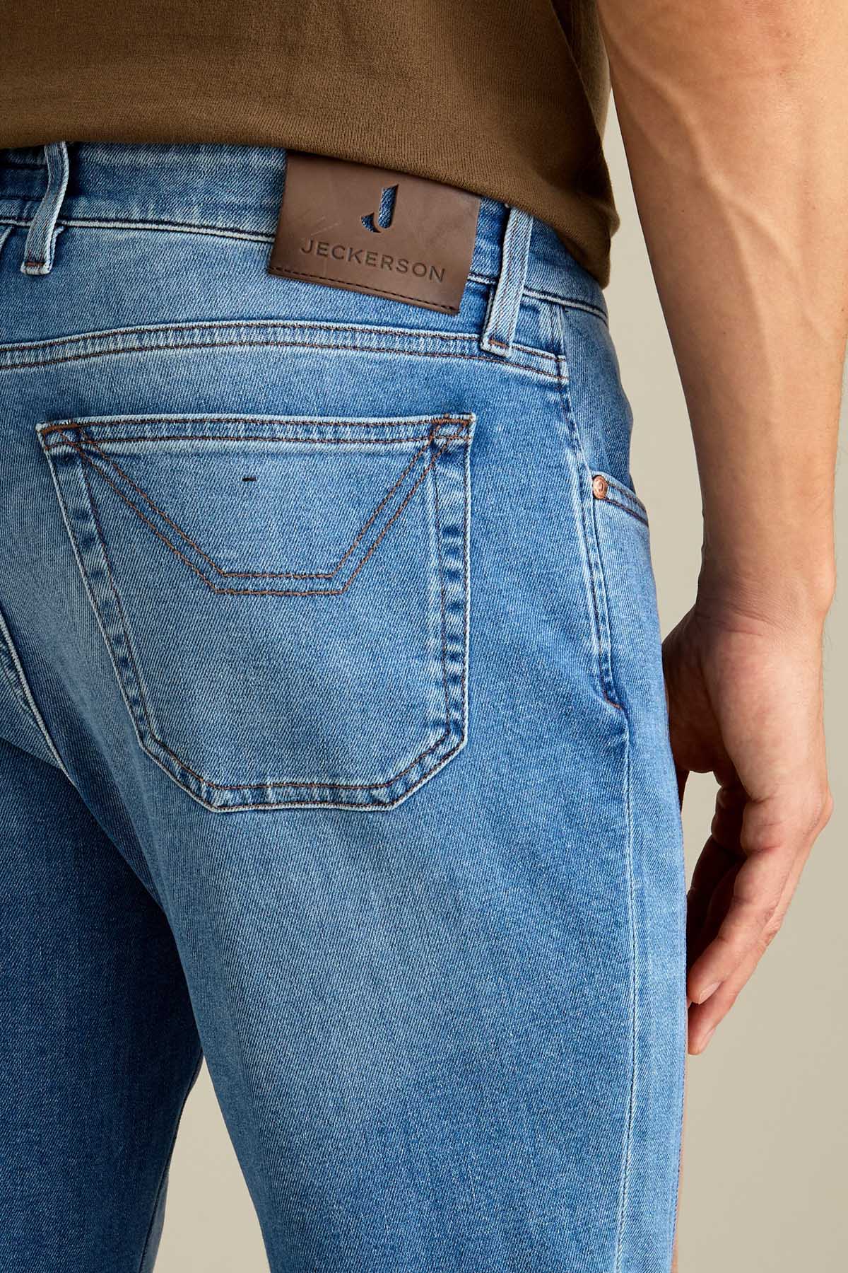 JECKERSON PA077JOHN002 DENI043 D148D JEAN JOHN 5 POCHES ÉCUSSON ALCANTARA POUSSIÈRE