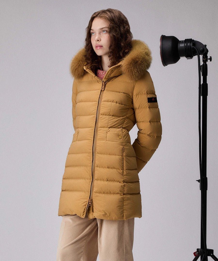 PEUTEREY SERIOLA ML 06 FUR PED5458 01190986 826  TRENCH Piumino lungo con collo alto e pelliccia