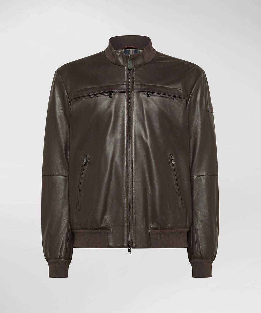 PEUTEREY SAND LEATHER WS08 PEU5629 99011856 494   BLOUSON JACKET Giacca biker in nappa