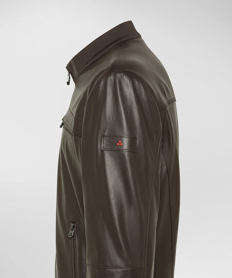 PEUTEREY SAND LEATHER WS08 PEU5629 99011856 494   BLOUSON JACKET Giacca biker in nappa