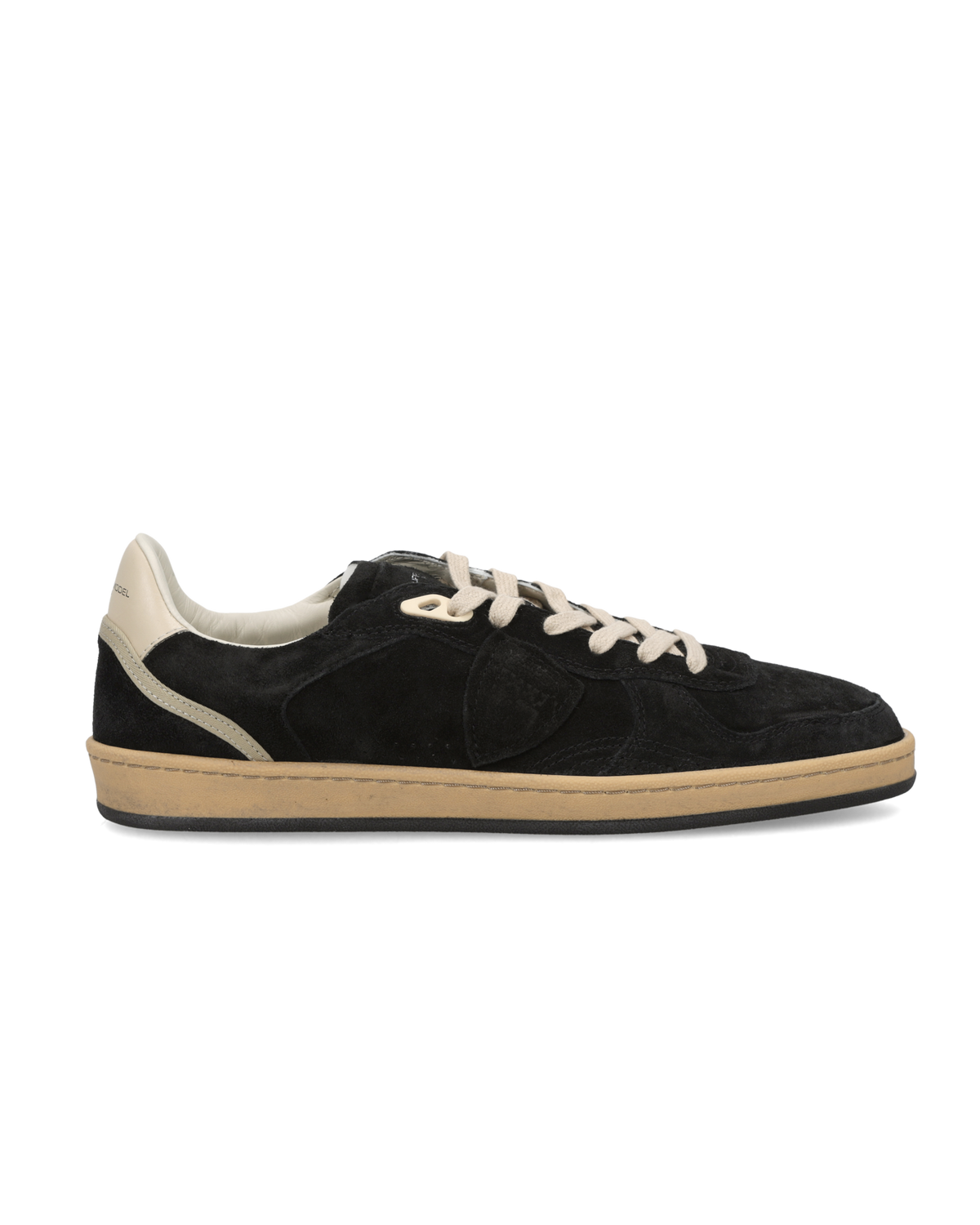 Sneakers Philippe Model Paris PGAL Uomo Nero Bianco - Vista laterale esterna con scudetto