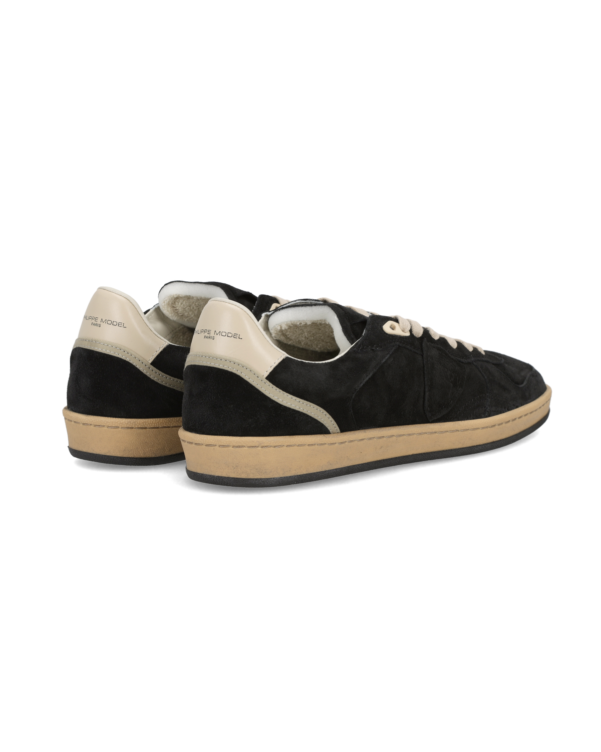 Sneakers Philippe Model Paris PGAL Uomo Nero Bianco - Vista superiore allacciatura