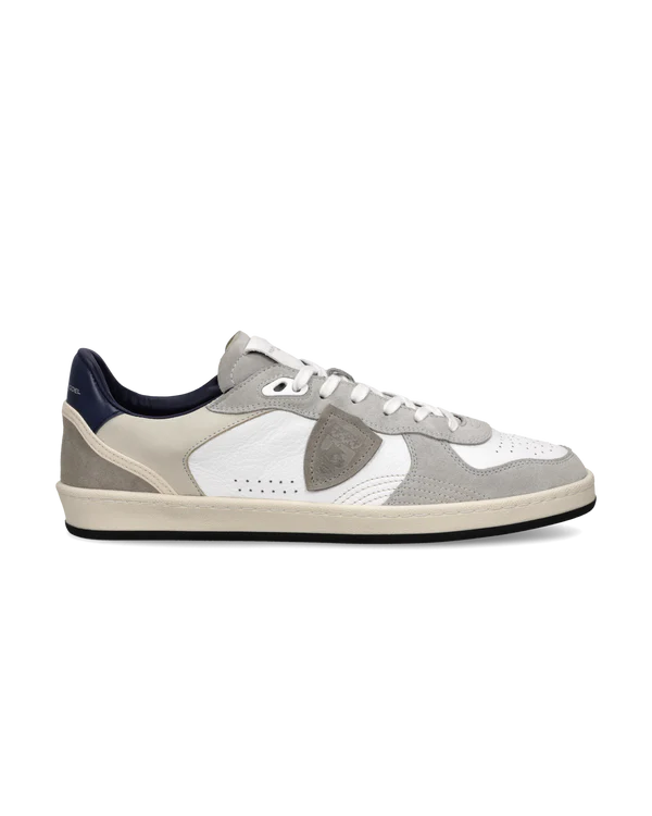 Sneaker Philippe Model PGLU VD02 in bianco e nero, con design moderno e dettagli in tessuto e pelle.